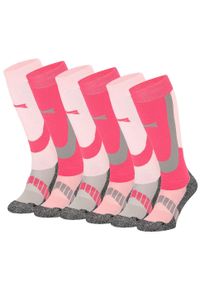 XTREME SOCKSWEAR - Skarpety narciarskie Xtreme, 6 par, Multi Różowy. Kolor: różowy. Sport: narciarstwo