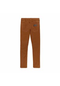 Wrangler - WRANGLER LARSTON MĘSKIE SPODNIE MATERIAŁOWE TAWNY BROWN W18S36H28. Materiał: materiał #3