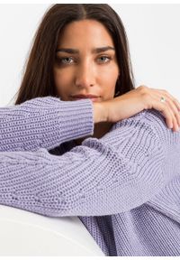 Sweter rozpinany bonprix dymny lila. Kolor: fioletowy #6