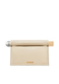 JACQUEMUS Torebka La Pochette Rond 24E233BA356-3171 Écru. Materiał: skórzane