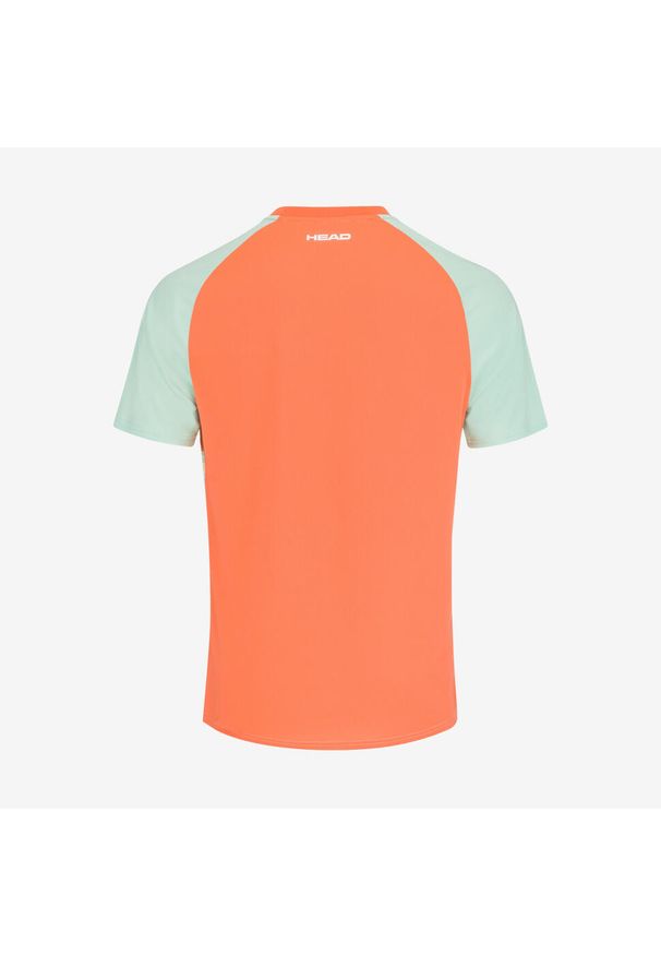 Head - T-shirt męski TOPSPIN. Kolor: pomarańczowy, wielokolorowy, zielony. Materiał: materiał