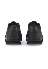 Puma - Młodzieżowe skórzane buty sportowe ST Runner v3 PUMA Black. Kolor: czarny. Materiał: materiał, syntetyk