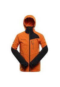 ALPINE PRO - Kurtka softshell męska Alpine Pro Esprit. Kolor: wielokolorowy, pomarańczowy, czarny. Materiał: softshell