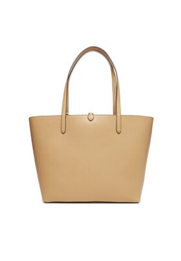 Lauren Ralph Lauren - LAUREN RALPH LAUREN Torebka 431795329071 Beżowy. Kolor: beżowy. Materiał: skórzane