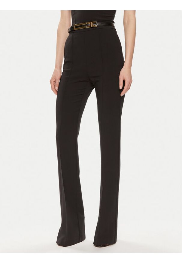 Elisabetta Franchi Spodnie materiałowe PA-034-42E2-5981 Czarny Regular Fit. Kolor: czarny. Materiał: syntetyk