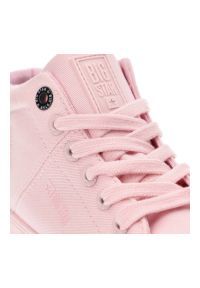 Big-Star - Różowe Sneakersy Big Star Wygodne Buty Dziecięce. Zapięcie: sznurówki. Kolor: różowy. Materiał: materiał. Szerokość cholewki: normalna #5