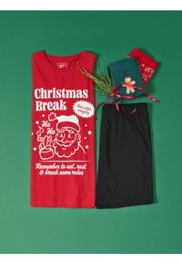 Sinsay - Bawełniana piżama dwuczęściowa z nadrukiem - wielobarwny. Materiał: bawełna. Wzór: nadruk #1