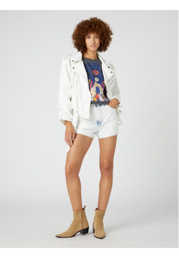 Wrangler Szorty jeansowe Festival W25J1629Z 112332307 Niebieski Regular Fit. Kolor: niebieski. Materiał: bawełna, jeans
