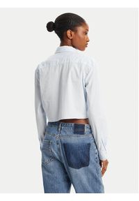 Tommy Jeans Koszula DW0DW21400 Błękitny Relaxed Fit. Kolor: niebieski. Materiał: bawełna