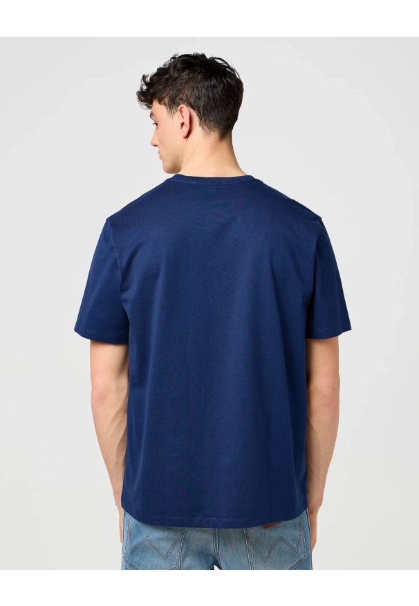 Wrangler - MESKA KOSZULKA WRANGLER EMBROIDERY TEE NAVY 112371488