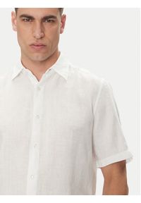 BOSS Koszula 50537382 Biały Regular Fit. Kolor: biały. Materiał: len #3