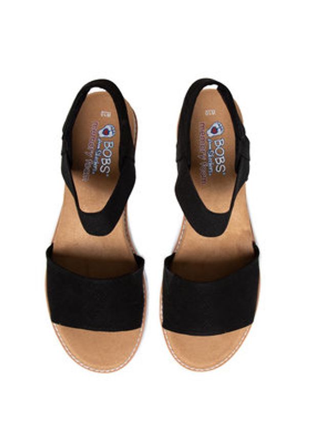 skechers - Skechers Sandały Desert Kiss 31440/BLK Czarny. Kolor: czarny. Materiał: materiał