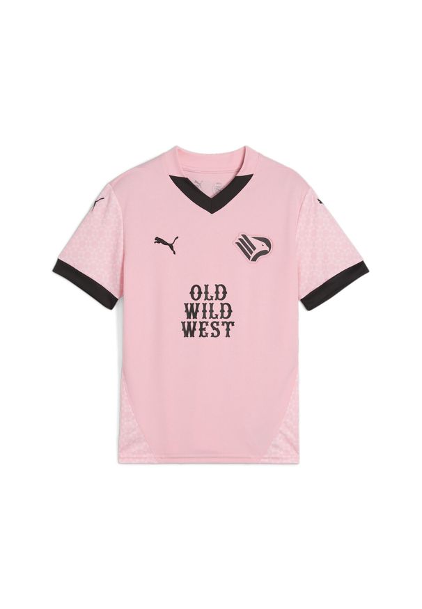 Puma - Młodzieżowa koszulka domowa Palermo F.C 24/25 PUMA Team Light Pink Black. Kolor: czarny, różowy, wielokolorowy