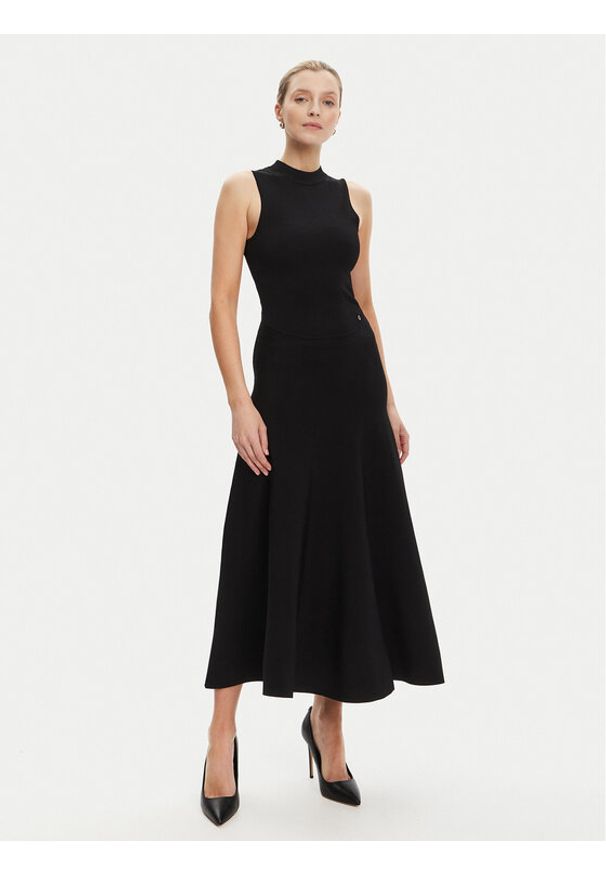 Guess Sukienka dzianinowa W5YK0S Z0241 Czarny Regular Fit. Kolor: czarny. Materiał: wiskoza