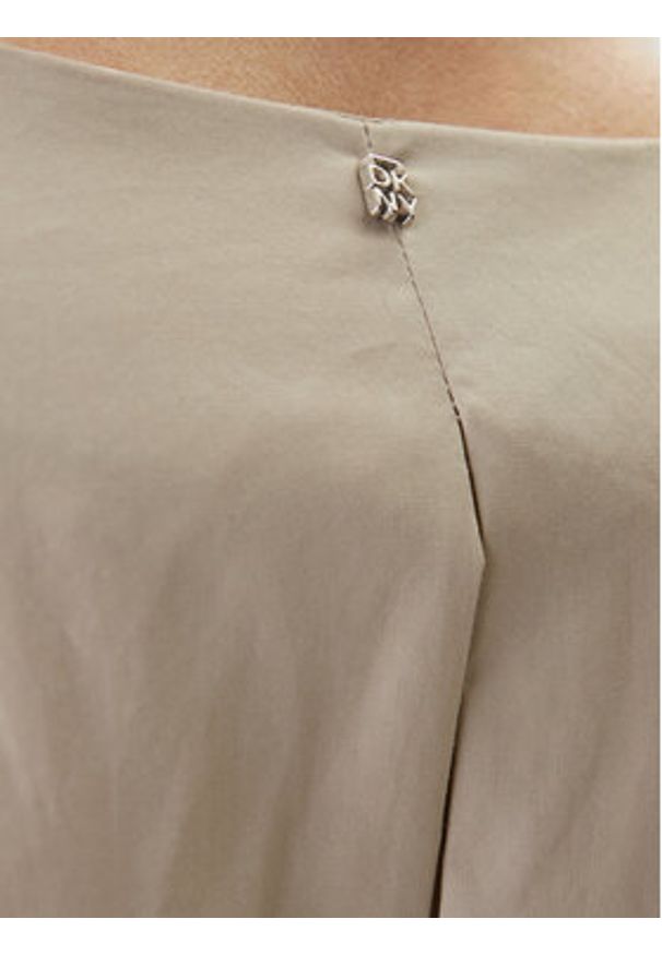 DKNY Sukienka codzienna DJ6D9194 Beżowy Regular Fit. Okazja: na co dzień. Kolor: beżowy. Materiał: bawełna. Typ sukienki: proste. Styl: casual