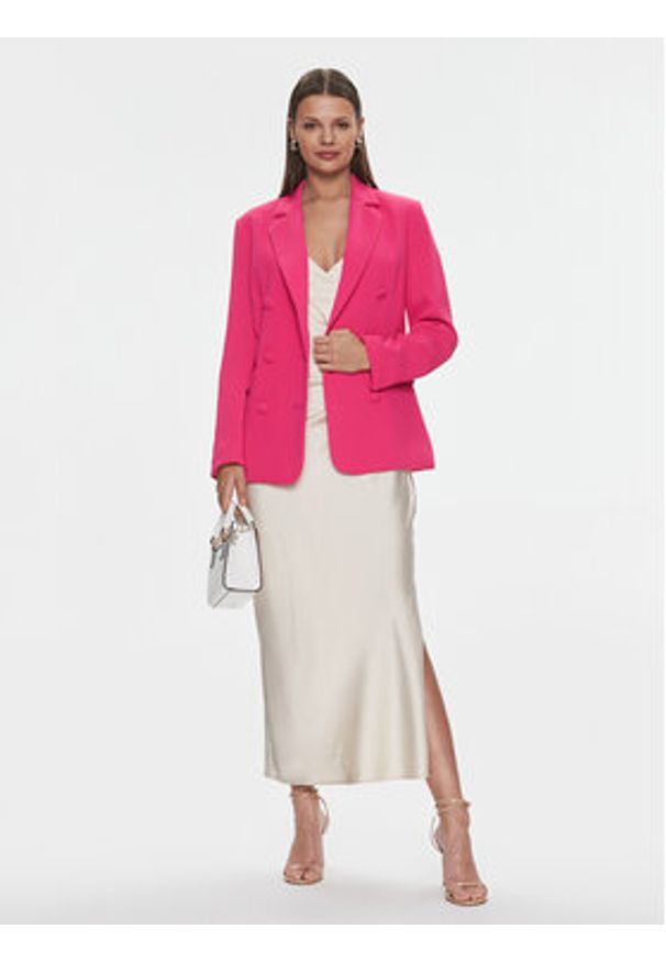 Silvian Heach Marynarka Trefy GPP24328GC Różowy Regular Fit. Kolor: różowy. Materiał: syntetyk