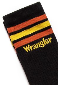 Wrangler - WRANGLER 25 PACKS HIGH SOCKS BLACK W0Z78UT01. Wzór: kolorowy, nadruk #4