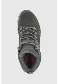 skechers - Skechers Buty zamszowe kolor zielony. Nosek buta: okrągły. Zapięcie: sznurówki. Kolor: zielony. Materiał: zamsz #3