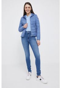 TOMMY HILFIGER - Tommy Hilfiger polo damski kolor niebieski. Typ kołnierza: polo. Kolor: niebieski. Materiał: bawełna, dzianina. Długość: krótkie #2