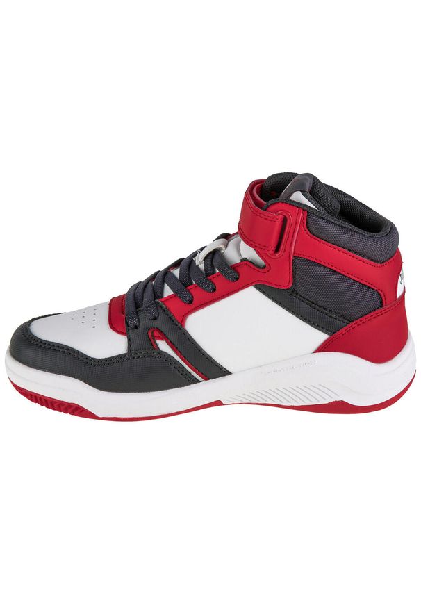 Buty do chodzenia dla dzieci Joma Platea Mid Jr. Zapięcie: rzepy. Kolor: biały, czerwony, wielokolorowy, czarny. Materiał: materiał. Szerokość cholewki: normalna. Sport: turystyka piesza