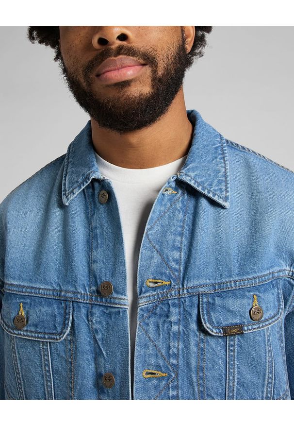 Lee - LEE RELAXED RIDER JACKET LT MĘSKA KURTKA JEANSOWA WORN BOLTON L86YOMVW 112145639. Materiał: jeans