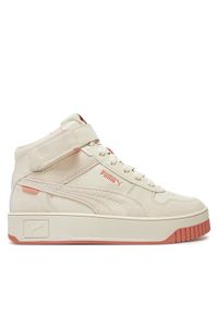 Puma Sneakersy Q4 Wns Carina S Mid 397490 01 Écru. Materiał: skóra