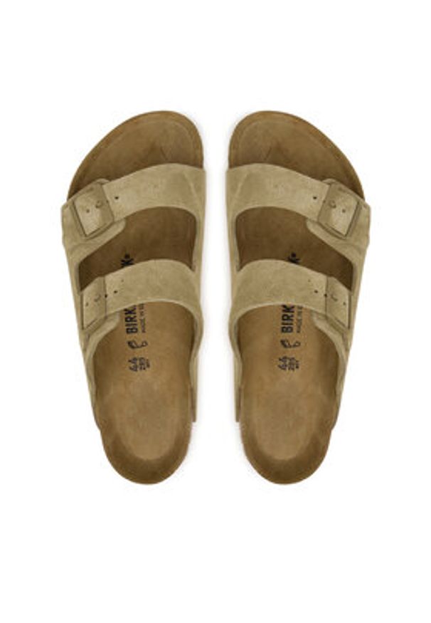 Birkenstock Klapki Arizona 1031998 Khaki. Kolor: brązowy. Materiał: zamsz, skóra