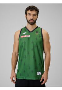 4f - 4F Koszulka meczowa replika wyjazdowa z sezonu 2025/26 męska 4F x Miasto Szkła Krosno - zielona XXL. Kolor: zielony. Materiał: dzianina, materiał. Wzór: nadruk. Sport: fitness #1