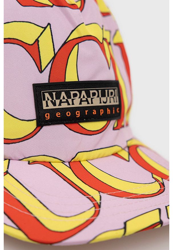 Napapijri czapka Napapijri X Fiorucci kolor różowy wzorzysta. Kolor: różowy