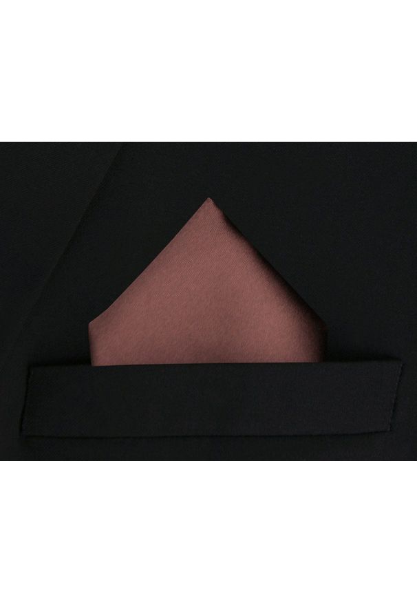 Poszetka Męska, Elegancka - Alties - Brązowa, Gładka, Jednokolorowa. Kolor: brązowy, beżowy, wielokolorowy. Materiał: poliester. Wzór: gładki