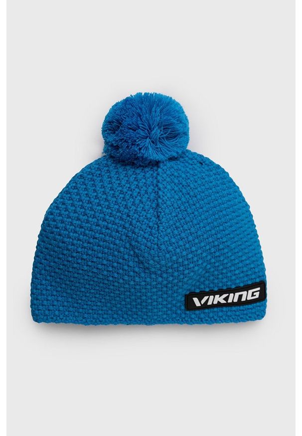 Viking czapka kolor niebieski wełniana. Kolor: niebieski. Materiał: wełna