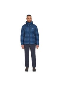 Kurtka puchowa męska Rab Microlight Alpine Jacket z kapturem. Typ kołnierza: kaptur. Kolor: niebieski. Materiał: puch