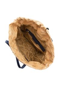 Wittchen - Damski plecak ze ściągaczem. Kolor: niebieski. Materiał: nylon. Wzór: aplikacja, paski. Styl: młodzieżowy, klasyczny #4