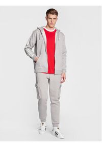 Adidas - adidas Bluza 3-Stripes ED5969 Szary Regular Fit. Kolor: szary. Materiał: bawełna, syntetyk #8