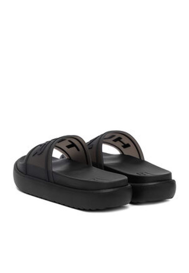 Hunter Klapki HU88895A Czarny. Kolor: czarny. Materiał: syntetyk