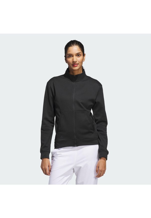 Adidas - Kurtka Ultimate365 Cold.rdy z suwakiem na całej długości. Typ kołnierza: golf. Kolor: czarny. Sport: golf