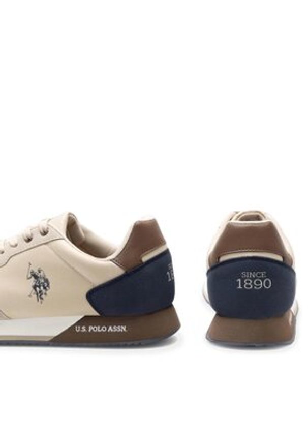 U.S. Polo Assn. Sneakersy NOBIL011M/CNH1 Beżowy. Kolor: beżowy. Materiał: materiał