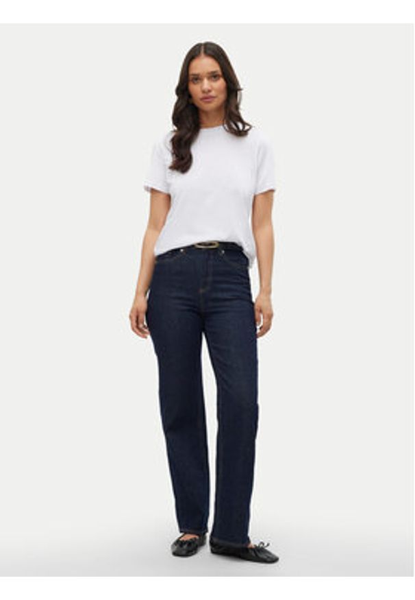 Vero Moda T-Shirt Paulina 10316991 Biały Regular Fit. Kolor: biały. Materiał: bawełna