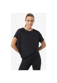 Koszulka z krótkim rękawem damska SUPER.NATURAL Yoga Loose Tee. Kolor: czarny. Długość rękawa: krótki rękaw. Długość: krótkie