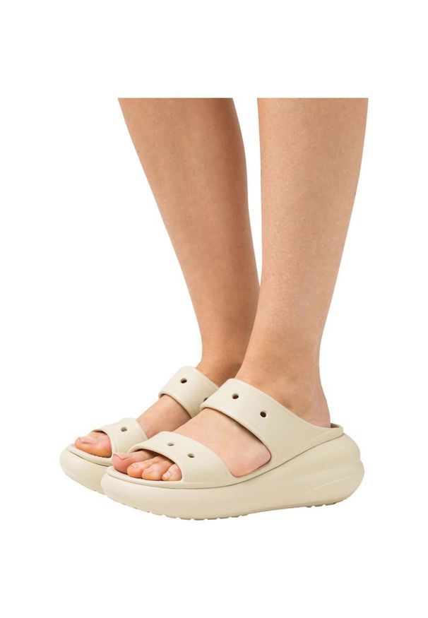 Sandały damskie na platformie Crocs CRUSH. Kolor: beżowy. Obcas: na platformie