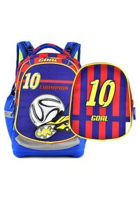 Target Docelowy plecak szkolny, Piłka nożna, czerwono-niebieska. Kolor: czerwony, wielokolorowy, niebieski #1