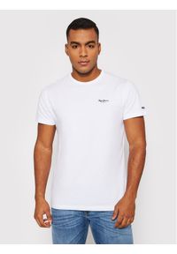 Pepe Jeans T-Shirt Original Basic 3 N PM508212 Biały Slim Fit. Kolor: biały. Materiał: bawełna