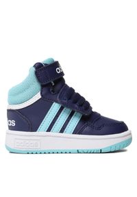 Adidas - adidas Buty Hoops Mid Shoes IF5314 Niebieski. Kolor: niebieski. Materiał: materiał