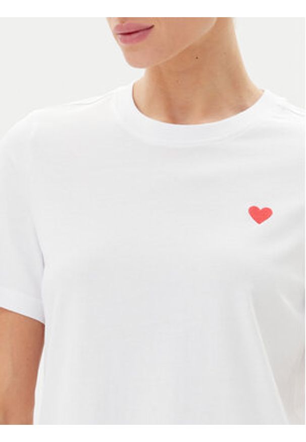 Vero Moda T-Shirt Paulina 10316991 Biały Regular Fit. Kolor: biały. Materiał: bawełna