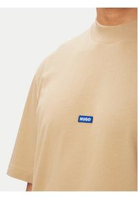 Hugo T-Shirt Nieros 50509991 Beżowy Regular Fit. Kolor: beżowy. Materiał: bawełna #3