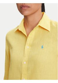 Polo Ralph Lauren Koszula 211970730 Żółty Classic Fit. Typ kołnierza: polo. Kolor: żółty. Materiał: len #4