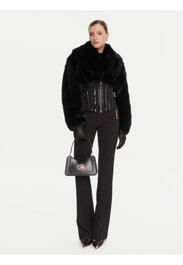 Elisabetta Franchi Spodnie materiałowe PA-141-57E2-V420 Czarny Regular Fit. Kolor: czarny. Materiał: syntetyk
