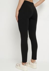 Born2be - Czarne Klasyczne Legginsy z Bawełny Zivolea. Okazja: na co dzień. Kolor: czarny. Materiał: bawełna. Styl: klasyczny #5