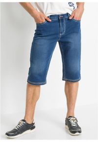 Długie bermudy dżinsowe ze stretchem Regular Fit bonprix niebieski "bleached”. Kolor: niebieski. Długość: długie #3