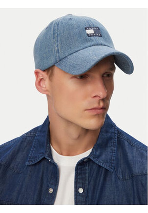 Tommy Jeans Czapka z daszkiem Tjm Heritage Over Dyed Denim Cap AM0AM13853 Niebieski. Kolor: niebieski. Materiał: bawełna